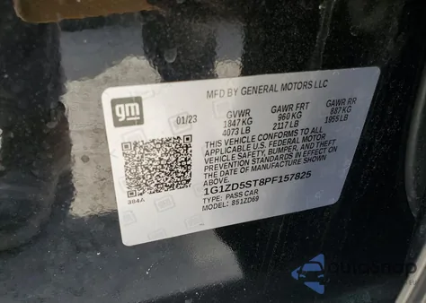 2023 Chevrolet Malibu Lt from USA, damaged, VIN 1G1ZD5ST8PF157825